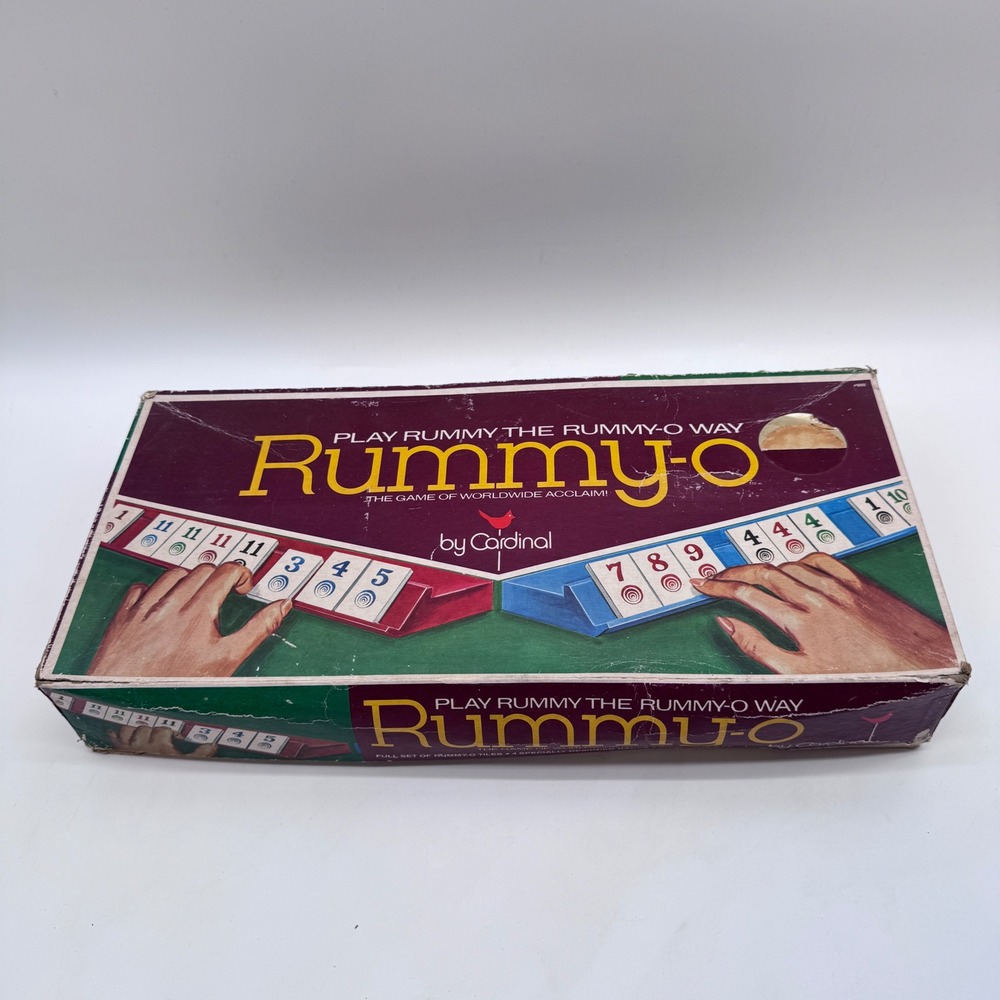 Vintage Cardinal Rummy-O Tile Game Multi Color Strategy Board Game with Racks